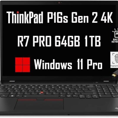 Lenovo ThinkPad P16s Mobile Workstation & Business Laptop (16″ 4K OLED, AMD Ryzen 7 PRO 7840U, 64GB LPDDR5-6400 MHz, 1TB SSD, Radeon 780M), dTPM, 5MP Webcam, Fingerprint, IST…