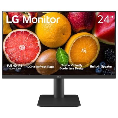 LG 24MS500-B 24 inch IPS FHD (1920×1080) 100Hz 5ms Reader Mode Borderless Design OnScreen Control Black Stabilizer DAS Crosshair HDMI Black