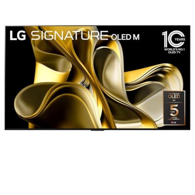 LG 97-Inch Class OLED M3 Signature Series, 4K Processor, Smart Flat Screen TV, with Wireless 4K Connectivity, Alexa Built-in (OLED97M3PUA, 2023 Model), Light Satin Silver