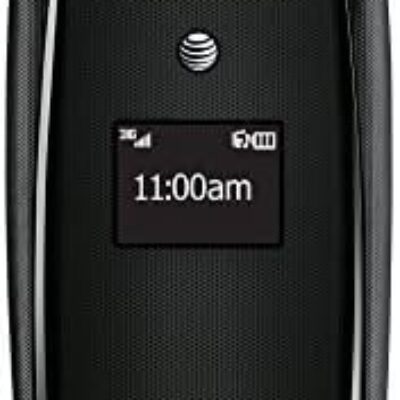 LG B470 AT&T Prepaid Basic 3g Flip Phone, Black – Carrier Locked to AT&T