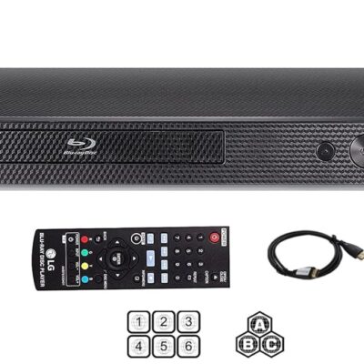 LG BP Region Free Blu-ray Player, Multi Region 110-240 Volts, Dynastar 6 Foot HDMI Bundle