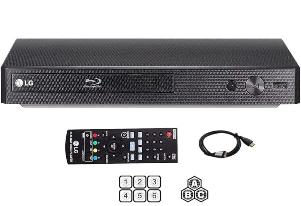 LG BP Region Free Blu-ray Player, Multi Region 110-240 Volts, Dynastar 6 Foot HDMI Bundle