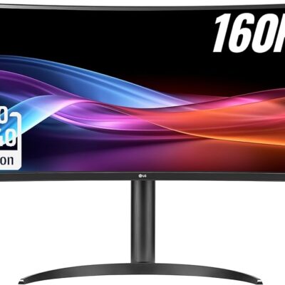 LG UltraWide Curved Gaming Monitor 2023 Newest, 34″ 21:9 QHD 3440×1440 Display, 160Hz Refresh Rate, sRGB 99% Color Gamut, HDR 10, AMD FreeSync Premium, 3-Side Virtually…