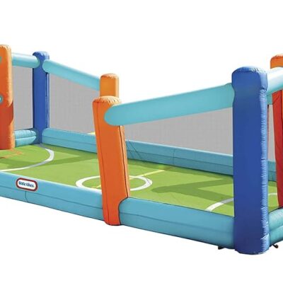 Little Tikes Huge Inflatable Backyard Soccer & Basketball Court for Multiple Kids, Blower with GFCI Plug