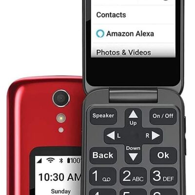 LIVELY Jitterbug Flip2 – Flip Cell Phone for Seniors – Not Compatible with Other Wireless Carriers – Must Be Activated with Lively Phone Plan – Red