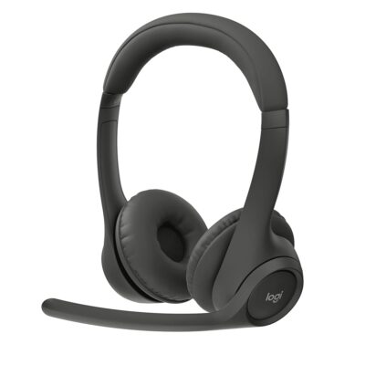 Logitech Zone 301 Wireless Bluetooth Headset with Noise-Canceling Microphone, Compatible with Windows, Mac, Chrome, Linux, iOS, iPadOS, Android – Graphite