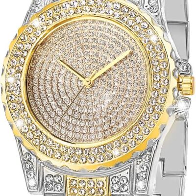 ManChDa Diamond Watch for Women Iced Out Watch Bling Rhinestone Watches