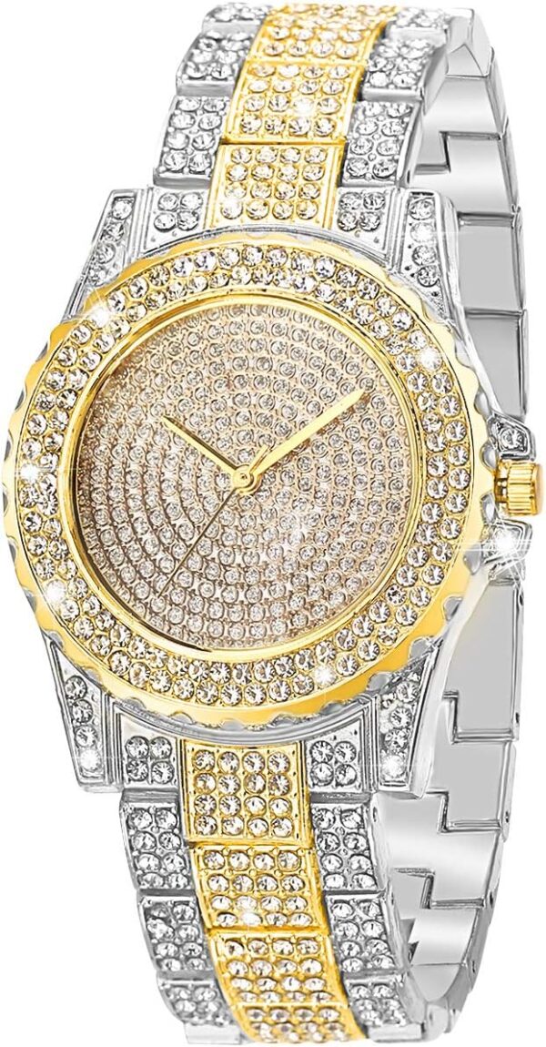 ManChDa Diamond Watch for Women Iced Out Watch Bling Rhinestone Watches