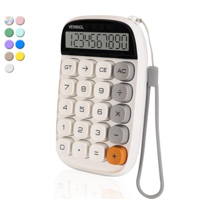 Mechanical Switch Calculator,Purple Calculator Cute 10 Digit Large LCD Display and Buttons,Calculator with Large LCD Display Great for Everyday Life and Basic Office Work…