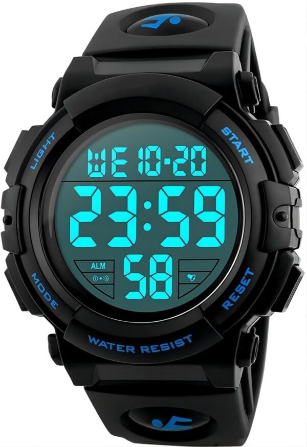 Mens Digital Sports Watch, Waterproof LED Screen Large Face Military Watches for Men Army Watch