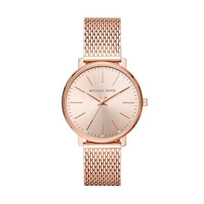 Michael Kors Pyper Three-Hand Rose Gold-Tone Stainless Steel Mesh Women’s Watch (Model: MK4340)