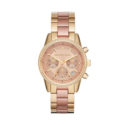 Michael Kors Ritz Women’s Watch, Stainless Steel and Pavé Crystal Watch for Women