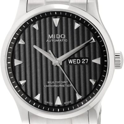 Mido Multifort Chronometer – Swiss Automatic Watch for Men – Gunmetal Dial – Case 42mm – M0054311144100