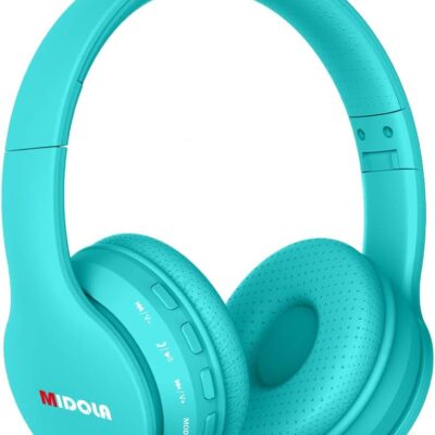 MIDOLA Headphones Bluetooth Wireless Kids Volume Limit 85dB /110dB Over Ear Foldable Noise Protection Headset AUX 3.5mm Cord Mic for Children Boy Girl Travel School Phone Pad…