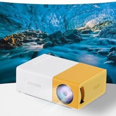 Mini Projector, Portable Projector 1080P Supported, Smart Movie Projector for Home Theater/Outdoor, Movie Projector Compatible with HDMI, USB, Audio, TF Card, TV, Tablet and…