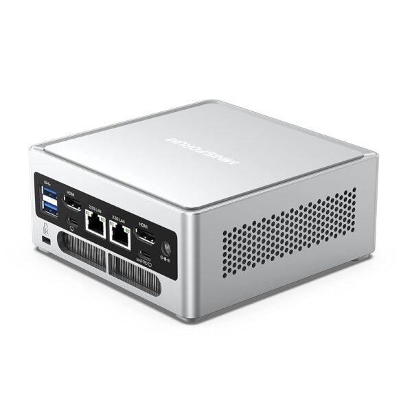 MINISFORUM NAB6 Lite Mini PC 12th Gen Core i5-12600H(12C/16T) HDMI×2+USB-C×2 4K@60Hz Outputs Mini Computer, 32GB RAM 1TB SSD with HDD Slot, Intel Iris Xe Graphics Desktop Computer