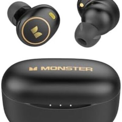 Monster Wireless Earbuds, Achieve 300 AirLinks Headphones Touch Control with Bluetooth 5.3 in-Ear Stereo Headphones, USB-C Quick Charge, Bluetooth Earbuds