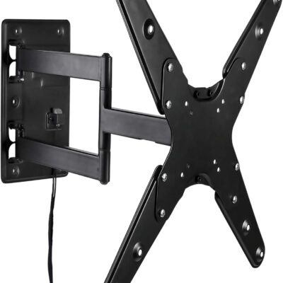 Mount-It! Lockable RV TV Wall Mount for 42 50 55 Inch Televisions, Locking Detachable Full Motion Bracket for Travel Trailers, RVs, Campers, Motorhomes and Marine Boats, VESA…