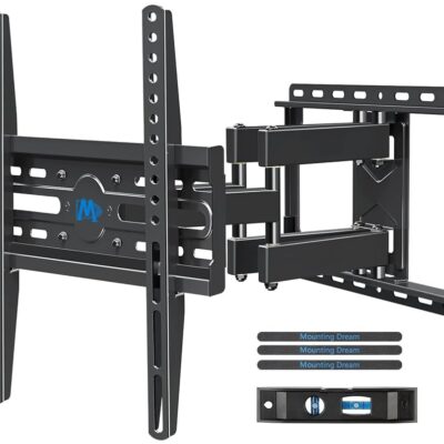 Mounting Dream TV Wall Mount for 32-65 Inch TV, TV Mount with Swivel and Tilt, Full Motion TV Bracket with Articulating Dual Arms, Fits 16inch Studs, Max VESA 400X400 mm, 99lbs,…