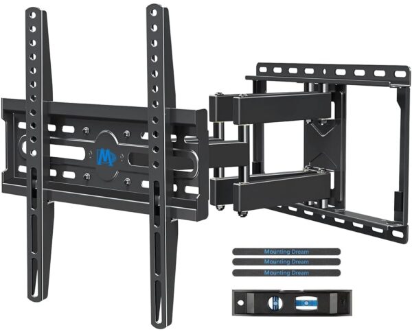 Mounting Dream TV Wall Mount for 32-65 Inch TV, TV Mount with Swivel and Tilt, Full Motion TV Bracket with Articulating Dual Arms, Fits 16inch Studs, Max VESA 400X400 mm, 99lbs,...