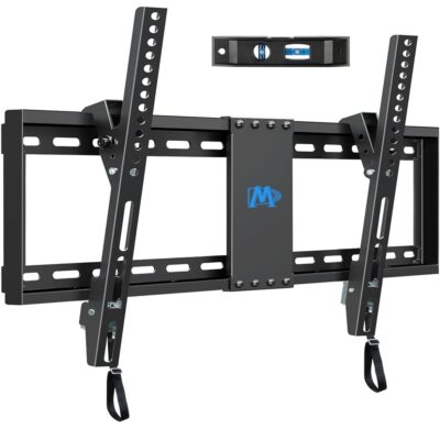 Mounting Dream UL Listed TV Mount for Most 37-75 Inch TV, Universal Tilt TV Wall Mount Fit 16″, 18″, 24″ Stud with Loading Capacity 132lbs, Max Vesa 600 x 400mm, Low Profile…