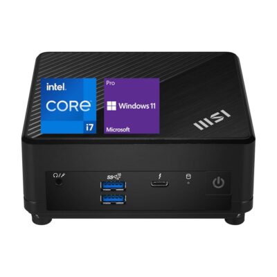 MSI Cubi B0A8 Premium Compact Desktop – 12th Gen Intel i7-1255U Processor, 16GB RAM, 512GB SSD, Wi-Fi 6, Windows 11 Pro, Support 4K@60Hz Triple Display for Home/Office/Gaming