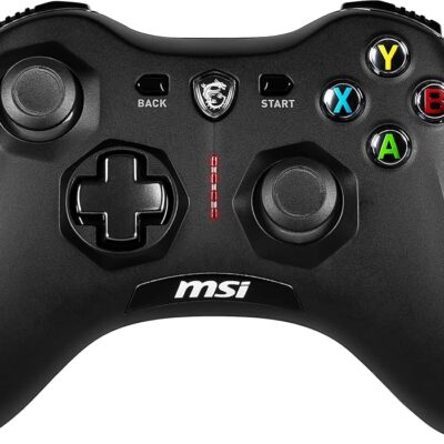 MSI Force GC30V2 Wireless Gaming Controller, Dual Vibration Motors, Dual Connection Modes, Interchangable D-Pads, Compatible with PC & Android, Black