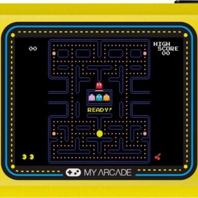 My Arcade Pocket Player Handheld Game Console: 3 Built In Games, Pac-Man, Pac-Panic, Pac-Mania, Full Color Display, Speaker, Volume Controls, Headphone Jack, Battery or Micro…