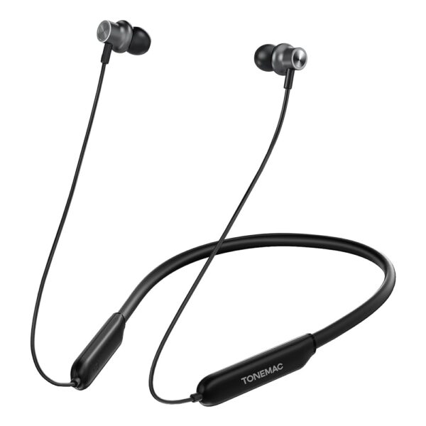 N8 Upgraded Wireless Earbuds, IPX6 Sweatproof, Magnetic Neckband Headphones, 40Hrs Playtime, Deep Bass Earphones Bluetooth 5.3 Headset for Phone Calls, Kindle, and Game of...