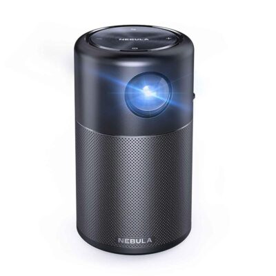 NEBULA Capsule, Smart Wi-Fi Mini Projector, 100 ANSI Lumen Portable Projector, 360° Speaker, Movie Projector, 100 Inch Picture, 4Hr Video Playtime for Inside and Outside, Watch…