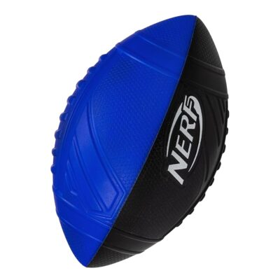 Nerf Kids Foam Football – Pro Grip Youth Soft Foam Ball – Indoor + Outdoor Football for Kids – Small Foam Football – 9″ Inch Youth Sized Football – Blue + Black