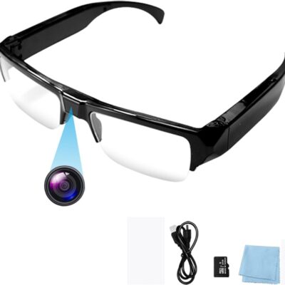 New Camera Glasses Video Glasses HD 1080P Eyewear Cam Video Camera Photo Video Camcorder for Travel, Sports(Included 32G TF Card)