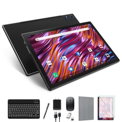 Newest 2024 Android 13 Tablet, 128GB+16(8+8 Expand)GB/512GB Expandable, Octa-Core Tablet with 5G WiFi, 8000mAh Battery, 10.1 inch Tablet with 21MP Camera, Tablet with Keyboard,…