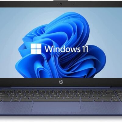 Newest HP 14″ HD Laptop, Windows 11, Intel Celeron Dual-Core Processor Up to 2.60GHz, 4GB RAM, 64GB SSD, Webcam, Dale Pink(Renewed) (Dale Blue)