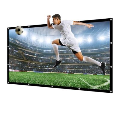 NIERBO Huge Large Projector Screen 300 inch of Thick Canvas Material 16:9 Projection Movies Screen Outdoor Projection Screen for Church School Home Indoor 1.6 Gain Not Include…