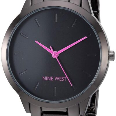 Nine West Women’s Gunmetal Bracelet Watch