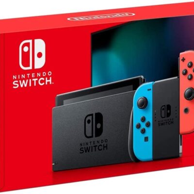 Nintendo Switch with Neon Blue and Neon Red Joy‑Con