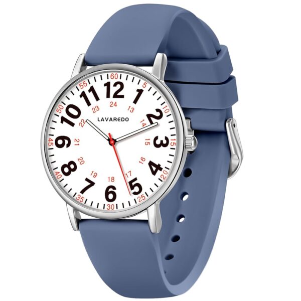 Nurse Watch for Nurses Doctors Women Men,Waterproof Analog Watches with Luminous Dial and Japanese Quartz Movement,Easy to Read Military Time Watch with Second Hand, 12/24...