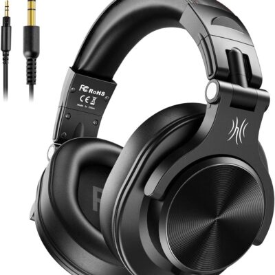 OneOdio A71 Hi-Res Studio Recording Headphones – Wired Over Ear Headphones with SharePort, Professional Monitoring Mixing Foldable Headset with Stereo Sound, 3.5/6.35MM Jack for…