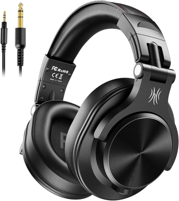 OneOdio A71 Hi-Res Studio Recording Headphones - Wired Over Ear Headphones with SharePort, Professional Monitoring Mixing Foldable Headset with Stereo Sound, 3.5/6.35MM Jack for...