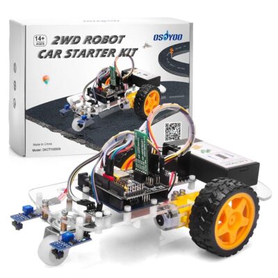 OSOYOO 2WD Robot Car Starter Kit for Arduino, Intelligent and Educational Kit for Adults, Remote Controlled App Educational Motorized Robotics for Building Programming Learning…