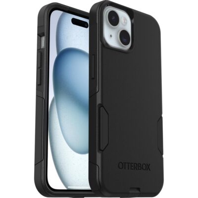 OtterBox iPhone 15, iPhone 14, and iPhone 13 Commuter Series Case – Black, Slim & Tough, Pocket-Friendly, with Port Protection (Ships in polybag)