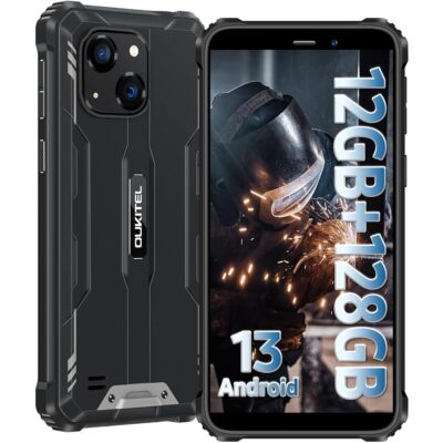 OUKITEL WP32 Rugged Smartphone – 6300mAh Rugged Phone Android 13 Cell Phone, 12GB RAM+128GB ROM, Dual Sim, 6 inches Big Screen Phones, NFC/OTG, T-Mobile Compatible Rugged Smart…