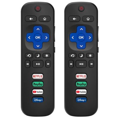 (Pack of 2) Replacement-Remote-Control for Roku-TV,Compatible for TCL Roku/Hisense Roku/Onn Roku/Philips Roku Smart TVs(Not for Stick and Box)