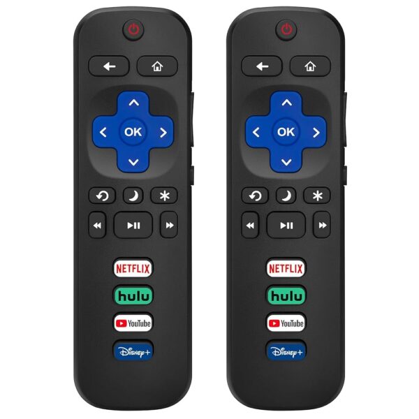 (Pack of 2) Replacement-Remote-Control for Roku-TV,Compatible for TCL Roku/Hisense Roku/Onn Roku/Philips Roku Smart TVs(Not for Stick and Box)