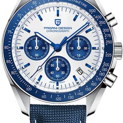 Pagani Design 1701 V3 Men’s Chronograph Quartz Dial 40mm VK63 Movement Stainless Steel Mirror Sapphire Watch 100 Meter Water Resistant Sport Watch