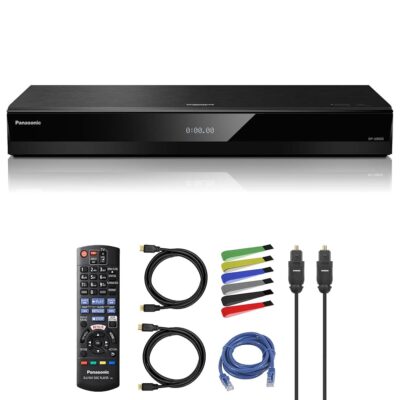 Panasonic DP-UB820-K HDR10+, 4K UHD, Dolby Vision, Network Streaming Blu-ray Player (DP-UB820-K) + Network Cable + Optical Audio Cable + 2 x HDMI Cable + Cable Ties