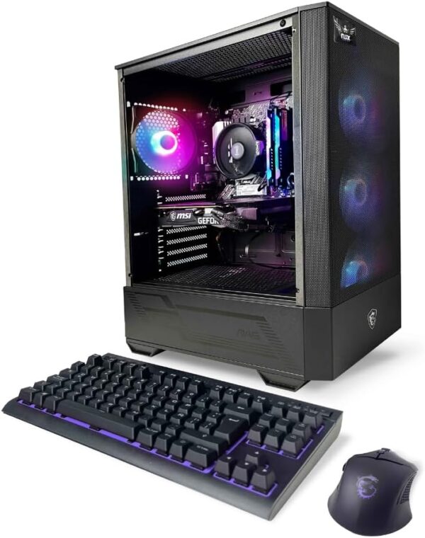 PC Tomcat AMD Ryzen 5 5500 3.6 GHz, RTX 3050, 512 GB NVME SSD, 16GB DDR4 RGB RAM 3600, 650W Bronze PSU, Windows 11 Home 64-bit Built in USA WiFi Ready