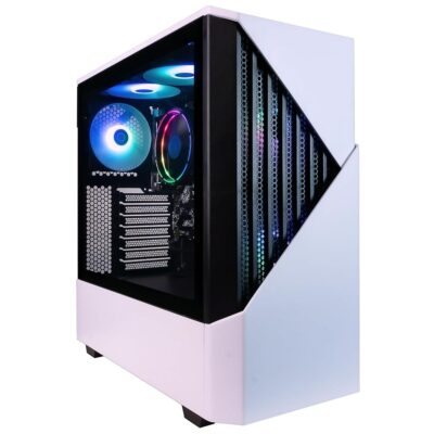 Periphio Castle Prebuilt Gaming PC – AMD Ryzen 7 5700G CPU (4.6GHz Turbo), 32GB DDR4 RGB RAM, Radeon Vega 8 Graphics, 1TB NVMe Solid State SSD, Windows 11 Gaming Computer…