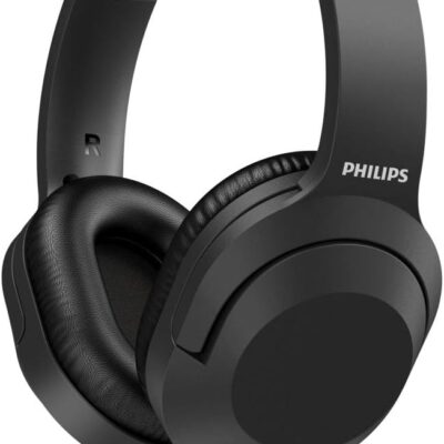 PHILIPS Audio H2005BK/00 Over-Ear Stereo Headphones Wired (2 m Cable, 40 mm Neodymium Drivers, Passive Noise Isolation, Adjustable Headband, Lightweight) Black